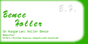 bence holler business card